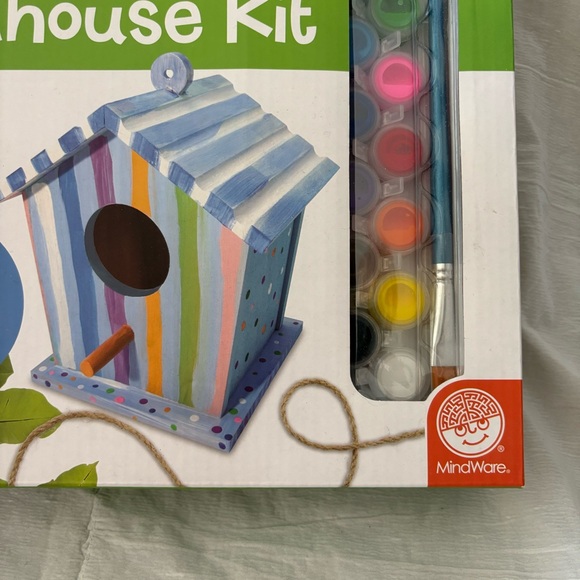 🎄🎁MindWare Make Your Own Birdhouse Kit Ages 5 and Up New - Picture 2 of 12